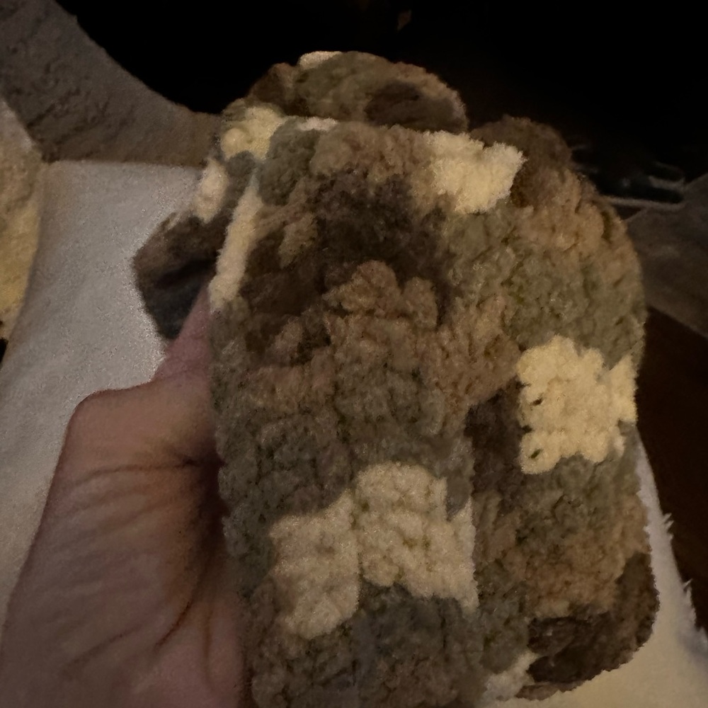 Hand crafted neutral Multicolor crochet Headband ear warmer - Picture 10 of 10